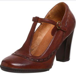 FRYE Adrienne Stitch T-strap Mary Jane Heels